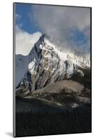 Canada, Alberta. Leah Peak, with snow and clouds, Maligne Lake, Jasper National Park.-Judith Zimmerman-Mounted Photographic Print