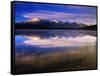 Canada, Alberta, Pyramid Lake in Jasper National Park-Mike Grandmaison-Framed Stretched Canvas