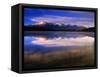 Canada, Alberta, Pyramid Lake in Jasper National Park-Mike Grandmaison-Framed Stretched Canvas