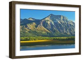 Canada, Alberta, Waterton Lakes National Park. Vimy Ridge and Lower Waterton Lake.-Jaynes Gallery-Framed Photographic Print