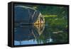 Canada, Algonquin Provincial Park. Rock Reflection in Opeongo Pond-Jaynes Gallery-Framed Stretched Canvas