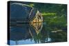 Canada, Algonquin Provincial Park. Rock Reflection in Opeongo Pond-Jaynes Gallery-Stretched Canvas