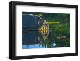 Canada, Algonquin Provincial Park. Rock Reflection in Opeongo Pond-Jaynes Gallery-Framed Photographic Print