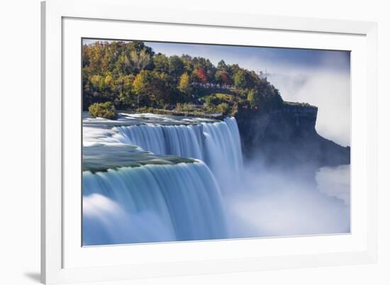 Canada and USA, Ontario and New York State, Niagara, Niagara Falls, the American and Canadian Falls-Jane Sweeney-Framed Photographic Print