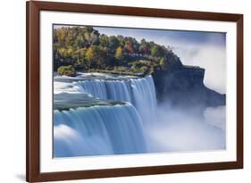 Canada and USA, Ontario and New York State, Niagara, Niagara Falls, the American and Canadian Falls-Jane Sweeney-Framed Photographic Print