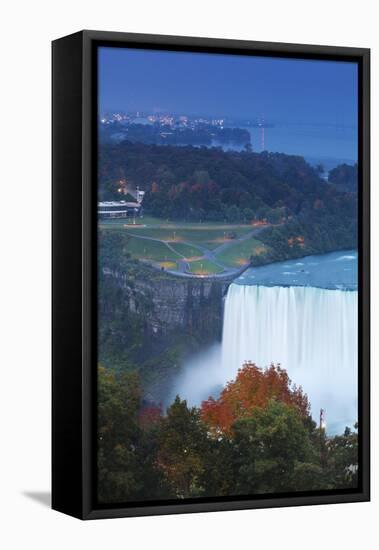 Canada and USA, Ontario and New York State, Niagara, Niagara Falls, View of Horseshoe Falls-Jane Sweeney-Framed Stretched Canvas