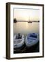 Canada, B.C., Gulf Islands, Wallace Island. Two Dinghy's at Sunset-Kevin Oke-Framed Photographic Print