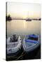 Canada, B.C., Gulf Islands, Wallace Island. Two Dinghy's at Sunset-Kevin Oke-Stretched Canvas