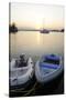 Canada, B.C., Gulf Islands, Wallace Island. Two Dinghy's at Sunset-Kevin Oke-Stretched Canvas