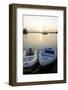 Canada, B.C., Gulf Islands, Wallace Island. Two Dinghy's at Sunset-Kevin Oke-Framed Photographic Print