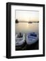 Canada, B.C., Gulf Islands, Wallace Island. Two Dinghy's at Sunset-Kevin Oke-Framed Photographic Print