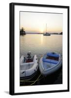 Canada, B.C., Gulf Islands, Wallace Island. Two Dinghy's at Sunset-Kevin Oke-Framed Photographic Print