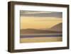 Canada, B.C, Sidney Island. Layered Yellow Islands with Bird Flying-Kevin Oke-Framed Photographic Print