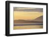 Canada, B.C, Sidney Island. Layered Yellow Islands with Bird Flying-Kevin Oke-Framed Photographic Print