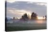 Canada, B.C., Vancouver Island. Barn on a Farm in the Cowichan Valley-Kevin Oke-Stretched Canvas