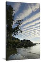 Canada, B.C, Vancouver Island. Clouds Above Tonquin Beach, Tofino-Kevin Oke-Stretched Canvas