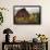 Canada, B.C., Vancouver Island, Cowichan Valley. Sunflowers by a Barn-Kevin Oke-Framed Photographic Print displayed on a wall