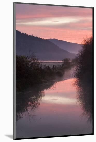 Canada, B.C, Vancouver Island. Sunrise in the Cowichan River Estuary-Kevin Oke-Mounted Photographic Print