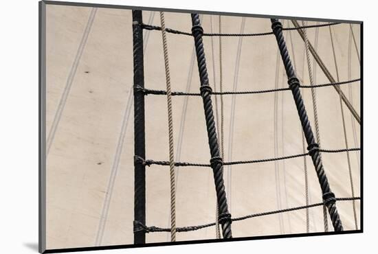 Canada, B.C, Victoria. Rigging and Sails on the Hms Bounty-Kevin Oke-Mounted Photographic Print