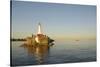 Canada, B.C, Victoria. the Light Beacon at Ogden Point Breakwater-Kevin Oke-Stretched Canvas