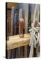 Canada, B.C, Victoria. Wooden Pegs and Rigging on the Hms Bounty-Kevin Oke-Stretched Canvas