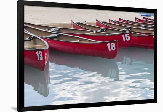 Canada, Banff National Park, Lake Louise, Canoes-Jamie & Judy Wild-Framed Photographic Print