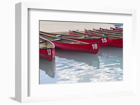 Canada, Banff National Park, Lake Louise, Canoes-Jamie & Judy Wild-Framed Photographic Print