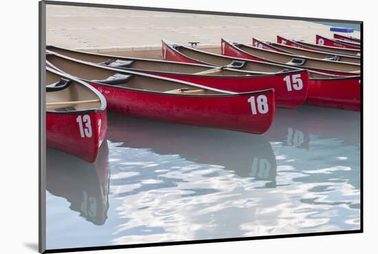 Canada, Banff National Park, Lake Louise, Canoes-Jamie & Judy Wild-Mounted Photographic Print