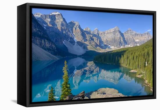 Canada, Banff National Park, Valley of the Ten Peaks, Moraine Lake-Jamie & Judy Wild-Framed Stretched Canvas