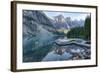 Canada, Banff NP, Valley of the Ten Peaks, Moraine Lake, Canoe Dock-Jamie & Judy Wild-Framed Photographic Print