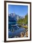 Canada, Banff NP, Valley of the Ten Peaks, Moraine Lake, Canoe Dock-Jamie & Judy Wild-Framed Photographic Print