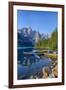 Canada, Banff NP, Valley of the Ten Peaks, Moraine Lake, Canoe Dock-Jamie & Judy Wild-Framed Photographic Print