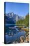 Canada, Banff NP, Valley of the Ten Peaks, Moraine Lake, Canoe Dock-Jamie & Judy Wild-Stretched Canvas