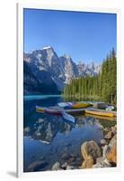 Canada, Banff NP, Valley of the Ten Peaks, Moraine Lake, Canoe Dock-Jamie & Judy Wild-Framed Photographic Print