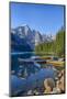 Canada, Banff NP, Valley of the Ten Peaks, Moraine Lake, Canoe Dock-Jamie & Judy Wild-Mounted Photographic Print