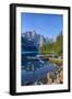 Canada, Banff NP, Valley of the Ten Peaks, Moraine Lake, Canoe Dock-Jamie & Judy Wild-Framed Photographic Print