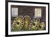 Canada, British Columbia, Barkerville. Wagon wheels.-Jaynes Gallery-Framed Premium Photographic Print