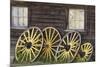 Canada, British Columbia, Barkerville. Wagon wheels.-Jaynes Gallery-Mounted Premium Photographic Print