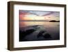 Canada, British Columbia, Cabbage Island. Colorful Sunset Overlooking the Straight of Georgia-Kevin Oke-Framed Photographic Print