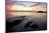 Canada, British Columbia, Cabbage Island. Colorful Sunset Overlooking the Straight of Georgia-Kevin Oke-Mounted Photographic Print