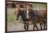 Canada, British Columbia, Cache Creek. Horses pulling stagecoach.-Jaynes Gallery-Framed Photographic Print