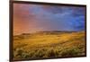 Canada, British Columbia, Cache Creek. Stormy clouds over prairie at sunrise.-Jaynes Gallery-Framed Photographic Print