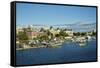 Canada, British Columbia. City of Victoria seen from the harbor-Michele Molinari-Framed Stretched Canvas