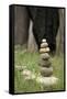 Canada, British Columbia, Cowichan Valley. Balanced Rocks at a Lavender Farm-Kevin Oke-Framed Stretched Canvas