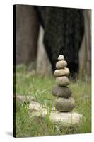 Canada, British Columbia, Cowichan Valley. Balanced Rocks at a Lavender Farm-Kevin Oke-Stretched Canvas