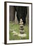 Canada, British Columbia, Cowichan Valley. Balanced Rocks at a Lavender Farm-Kevin Oke-Framed Photographic Print