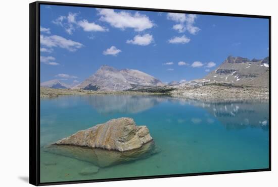 Canada, British Columbia, East Kootenay Mountains. Upper Jewel Lake landscape.-Jaynes Gallery-Framed Stretched Canvas