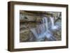 Canada, British Columbia, East Kootenay Mountains. Waterfall pouring out of limestone.-Jaynes Gallery-Framed Photographic Print