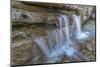 Canada, British Columbia, East Kootenay Mountains. Waterfall pouring out of limestone.-Jaynes Gallery-Mounted Photographic Print