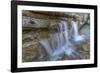 Canada, British Columbia, East Kootenay Mountains. Waterfall pouring out of limestone.-Jaynes Gallery-Framed Photographic Print